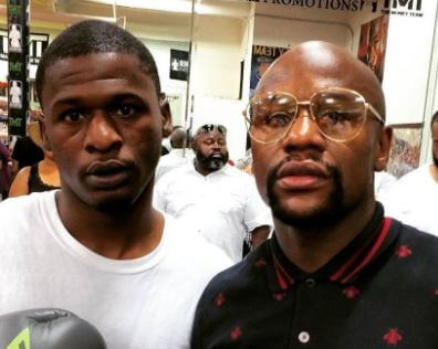Justin Mayweather with his brother, Floyd Mayweather